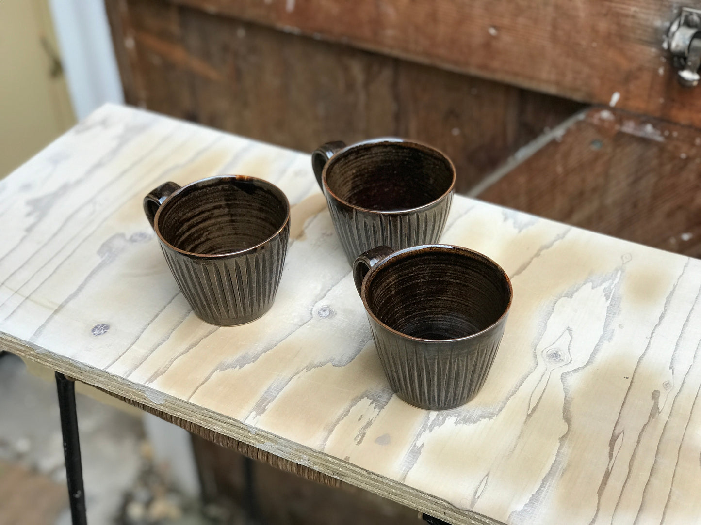 Fluted coffee cups